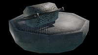 Stone Millstone 3D Model - Traditional Grinder with Roller and Handle for Farmyard Scene