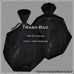 trash bag urban 3d model