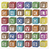 Alphabet - Wood Color Boxes