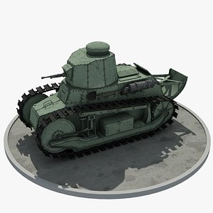 wwi ft-17坦克3D模型