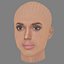 Kerry Washington Head - No Hair - Low poly head for game