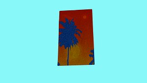 3D beach towel