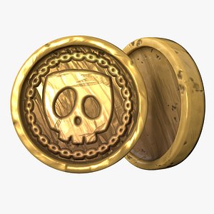 3D model Cartoon Pirate Coin