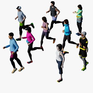 3D Sports People Runner model
