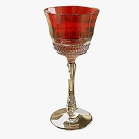 Wineglass Crystal Red