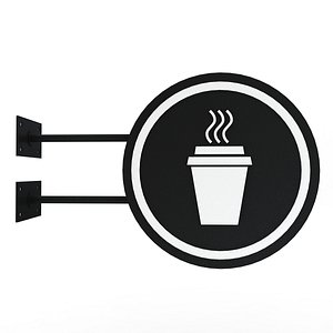 coffee sign 3D model