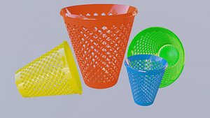 Modern Dustbin Container 3D Model