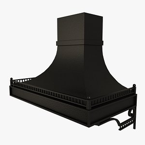 3d model metal forged hood