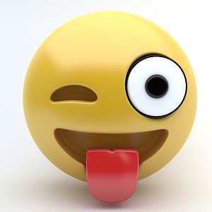 emoji tongue 3d 3ds
