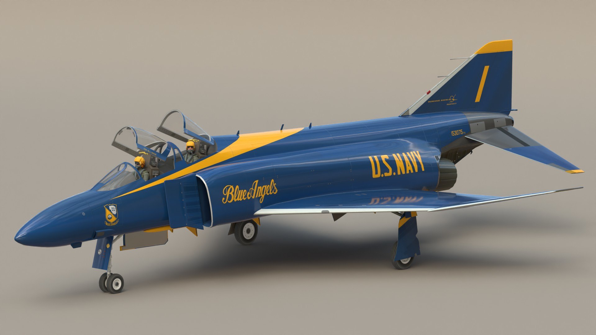 Blue Angels Phantom II SC 3D Model - TurboSquid 2359877