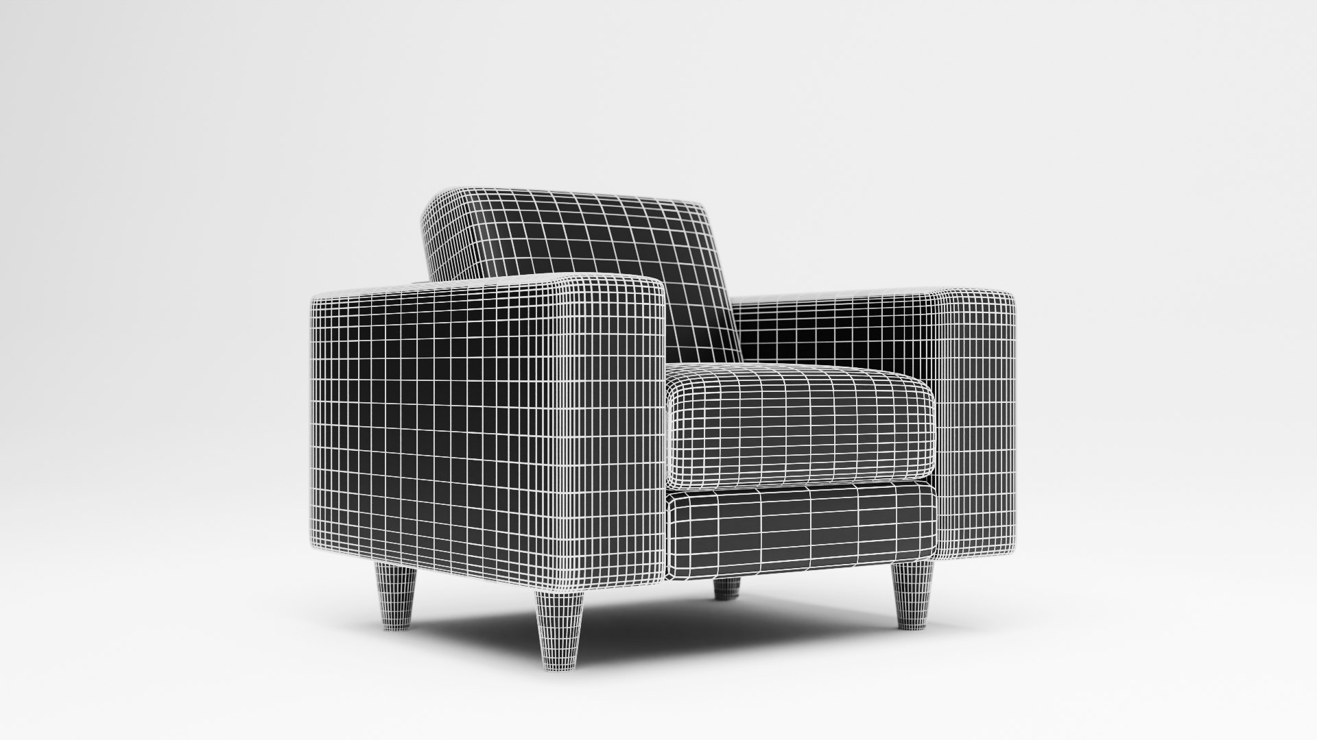 Mid-Century Lounge Chair - Padded Single Seater 3D model https://p.turbosquid.com/ts-thumb/Oo/v1gqlw/B5/wireframe1/jpg/1753004327/1920x1080/fit_q87/e5adc261c40dea1ec49785a040b16865c28e0675/wireframe1.jpg