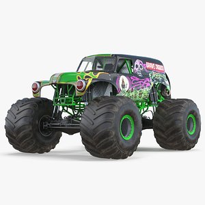 Grave Digger Monster Truck Simplified 3D model