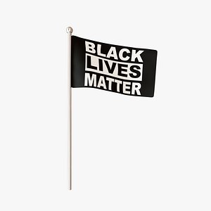 Black Lives Matter - BLM Flag Animated with Texture