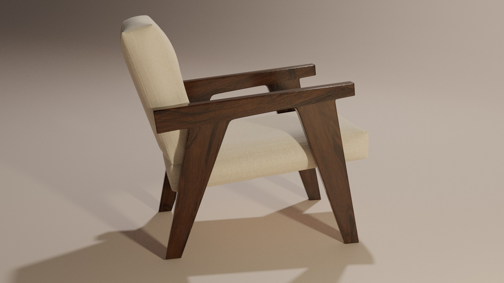 Dark wood armchair ZaraHome model - TurboSquid 1808831