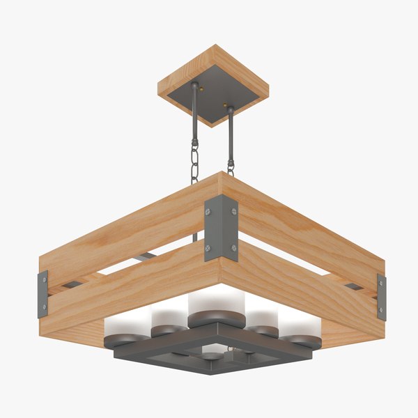 3d loft wooden square box model