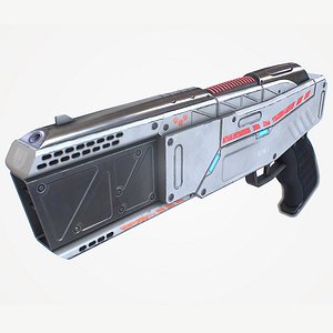 light laser pistol gun fbx