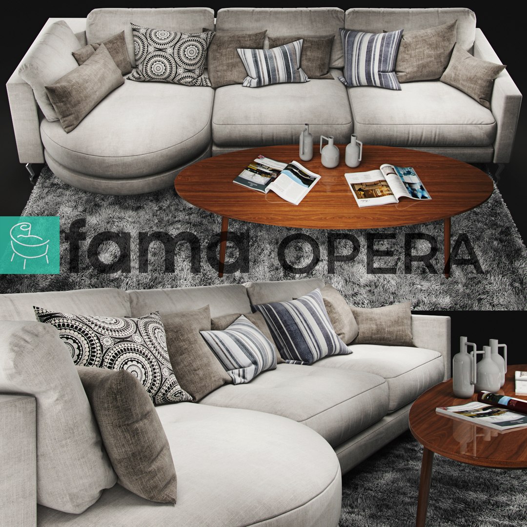 3D Sofa Fama Opera Model TurboSquid 1159468
