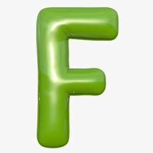 foil balloon letter f 3D
