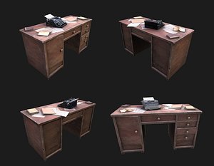 paper table wwii 3D model