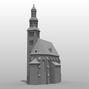 3D old church