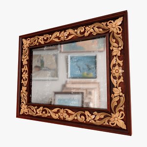 Carved mirror frame model