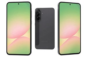 3D Samsung Galaxy A56 Awesome Graphite Low Poly