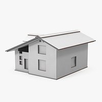 DIY Cardboard House White