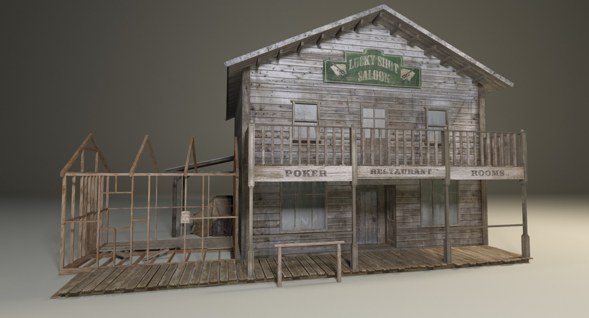 3d Wild West Saloon Model
