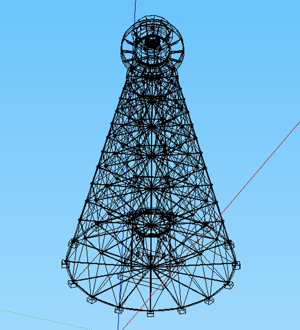 Old Iron Lighthouse House 3d Model