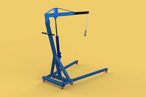 3D HEAVY DUTY MOBILE HYDRAULIC ENGINE CRANE HOIST LIFTING FOLDABLE