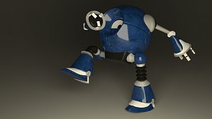 robot rigged 3D model