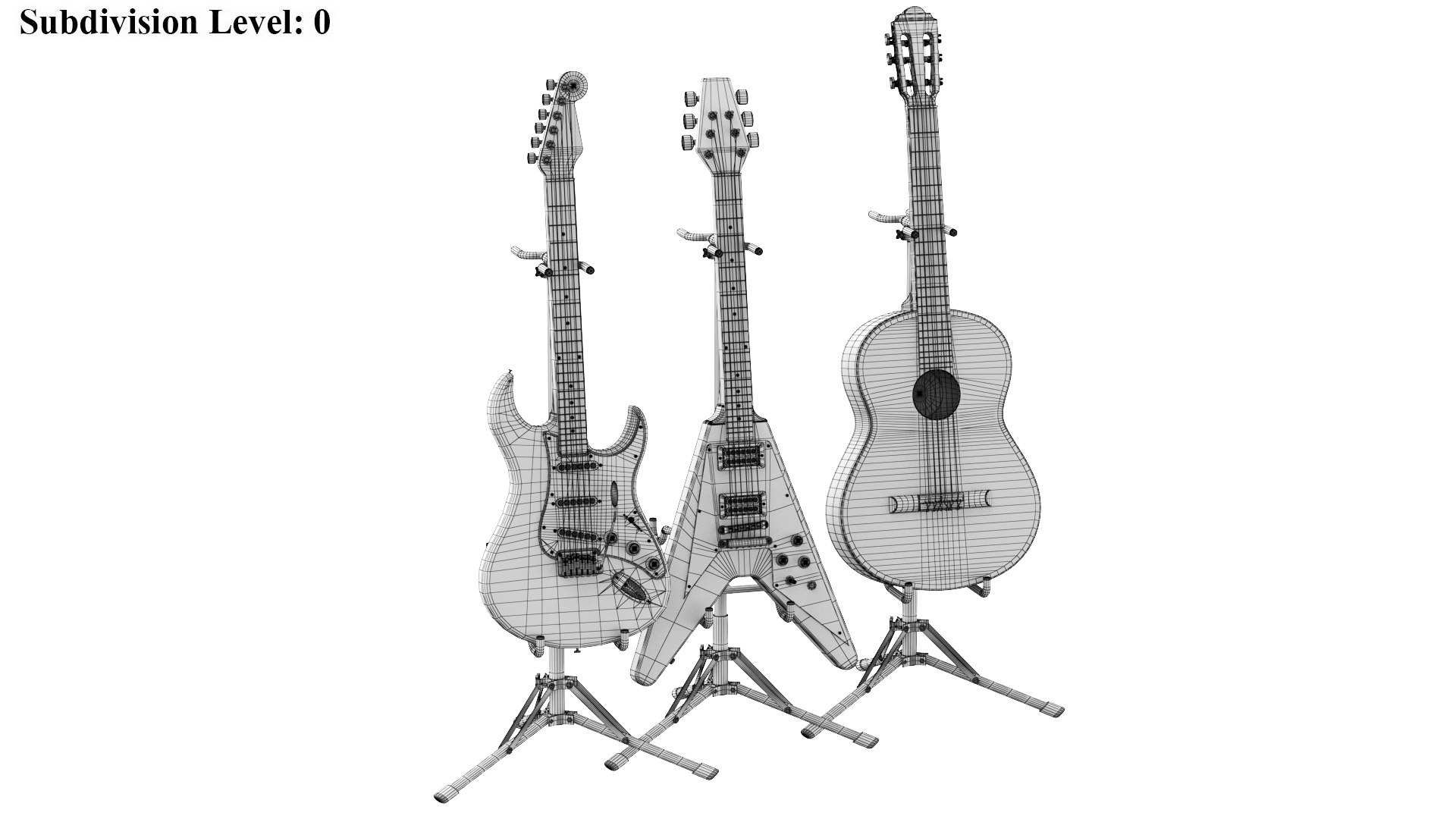 3D model Detailed Musical Instruments Collection https://p.turbosquid.com/ts-thumb/Op/aKMvzl/hZ/guitars3/jpg/1774508256/1920x1080/fit_q87/d0fa086fd294ecf592c1f0c3cb66ea2c54ccc855/guitars3.jpg