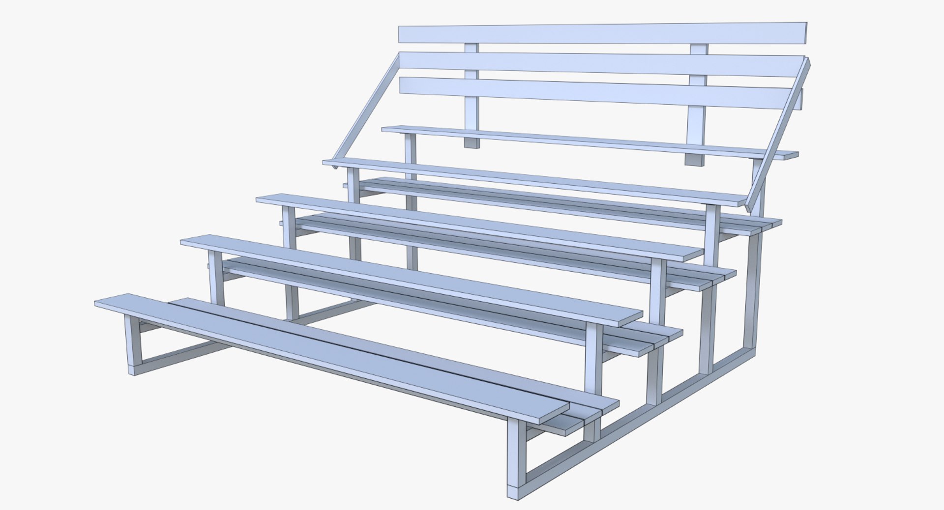 3d model of bleacher blender
