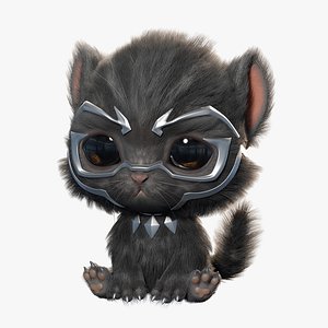 3D model Baby Black Cat