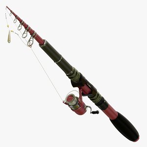 Rigged Fishing Pole 3D Models for Download