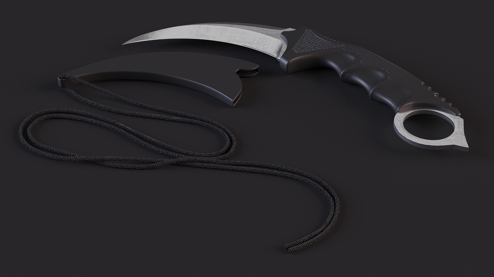 3D Model Claw Tactical Knife With Sheath Steel TurboSquid 2069443