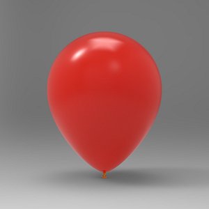 Balloon Low Face Count Smooth Solid and Mesh VR AR Low Nurbs