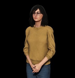 3D model Nerd Girl