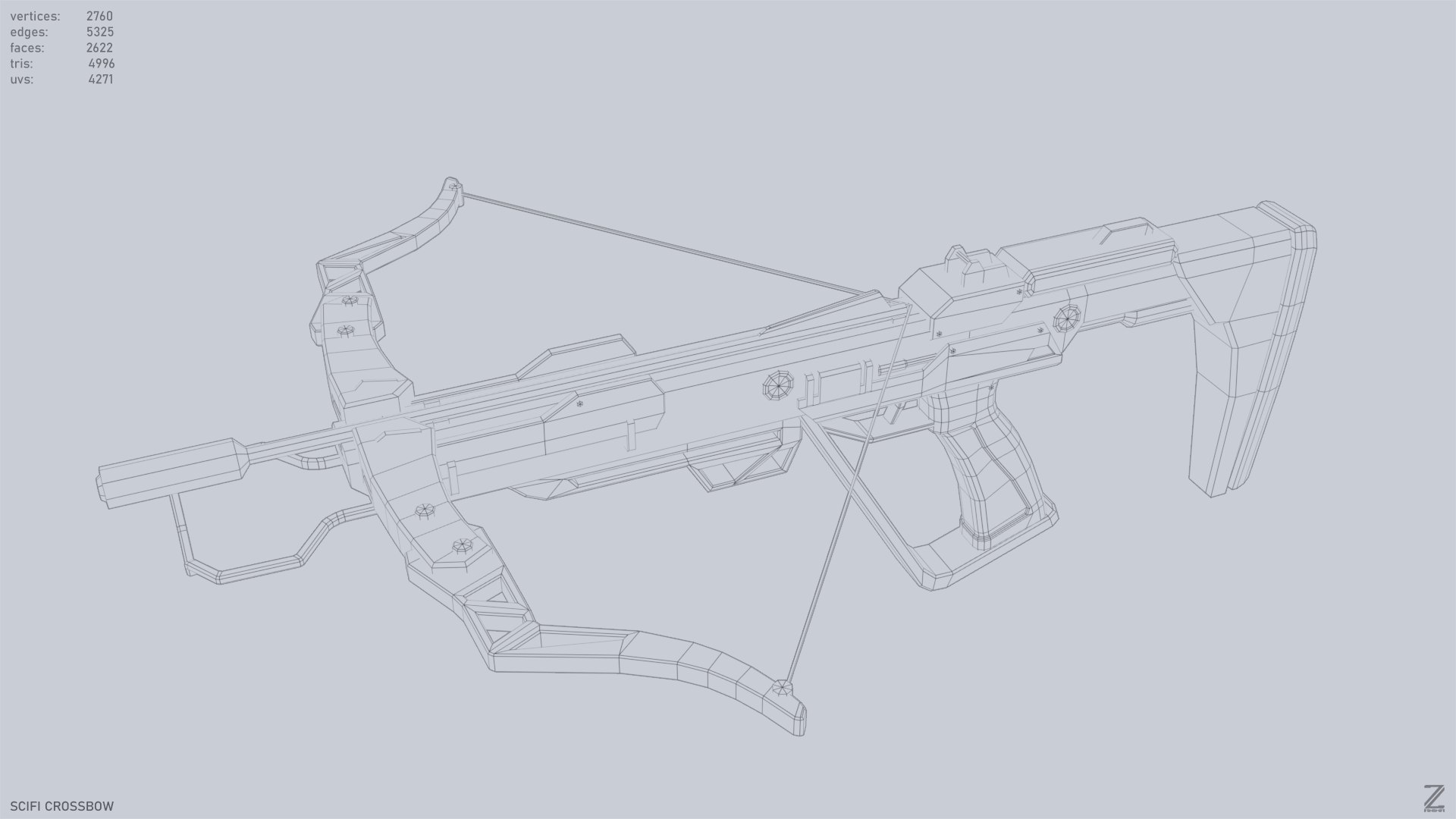 3D Scifi crossbow model https://p.turbosquid.com/ts-thumb/Op/sGMCxH/U1/scifi_crossbow_02_wireframe01/png/1747666322/1920x1080/fit_q87/eb44663661fc4ed8dac643082a52e8b079d21fec/scifi_crossbow_02_wireframe01.jpg