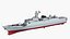 navy warship ship 3D model