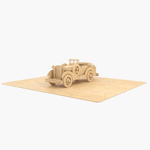 3D model car laser cut