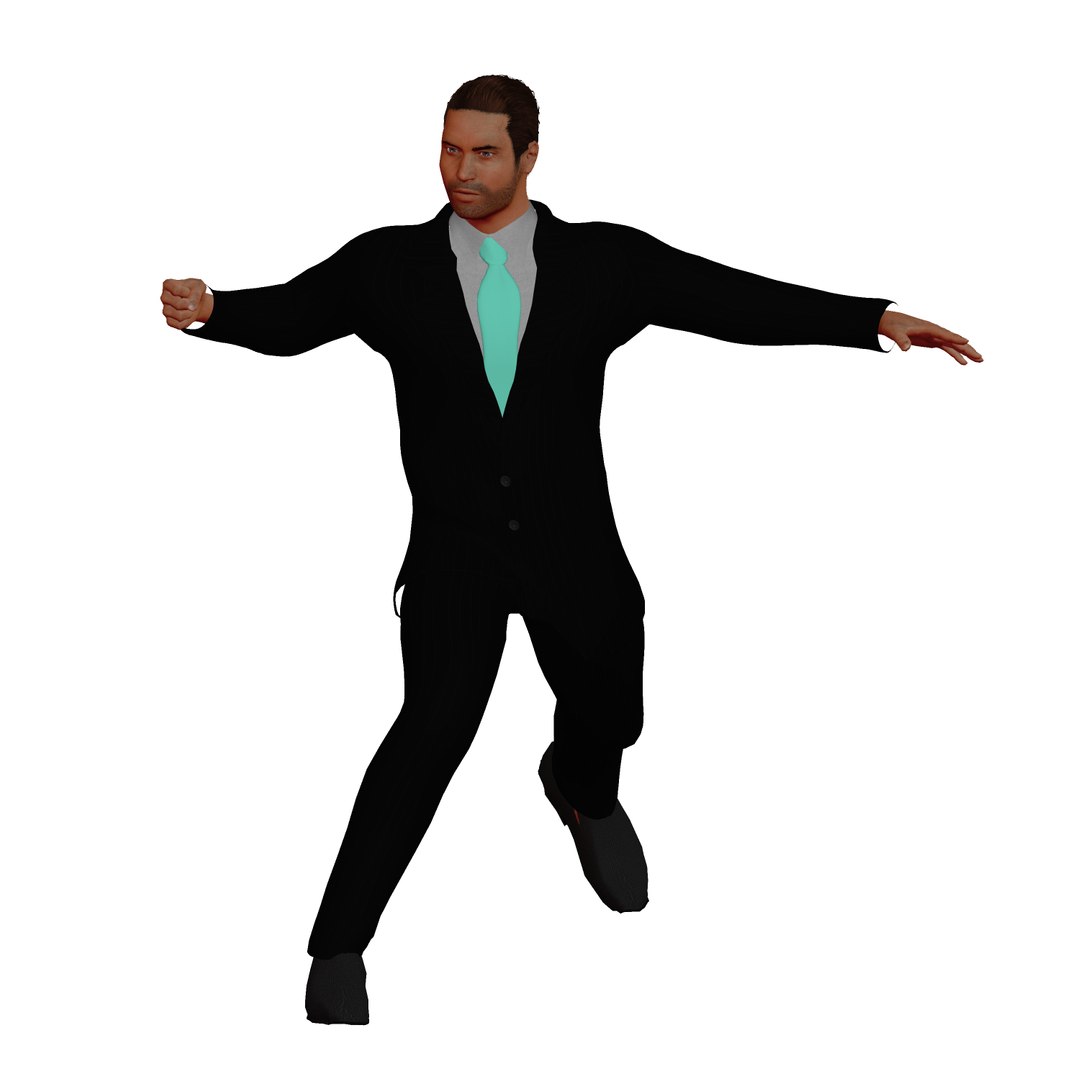 3D middle aged man suit model - TurboSquid 1664896