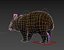 wombat low-poly 3D model