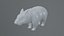 wombat low-poly 3D model