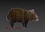 wombat low-poly 3D model