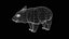 wombat low-poly 3D model