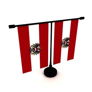 Flag of Austriastate 3D model