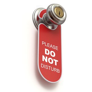 Do Not Disturb Door Hanger with The Knob