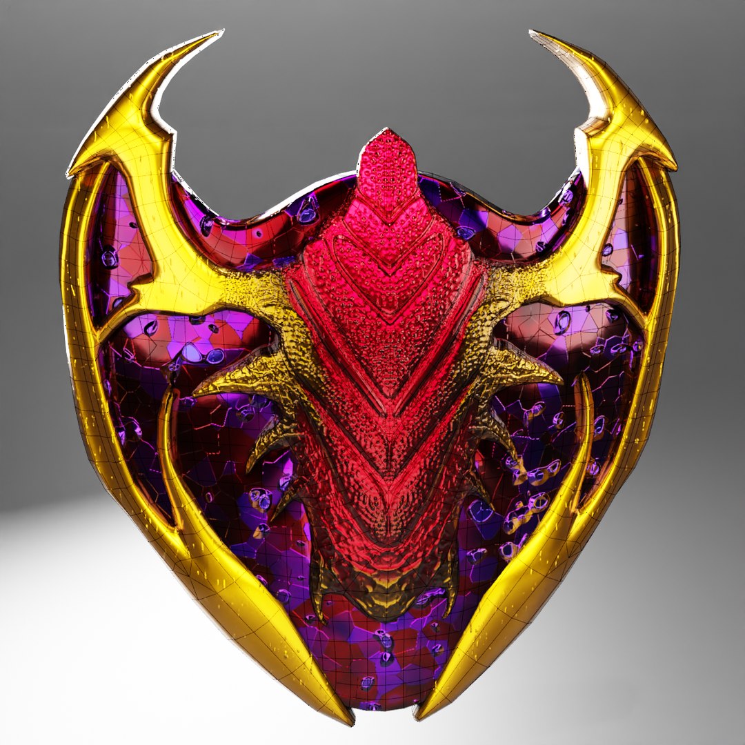 Stained Glass Shield 3D Model TurboSquid 2045961