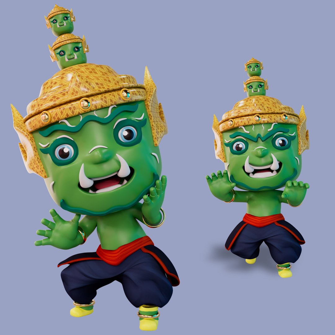 3D Cartooon Giant Rigged Model TurboSquid